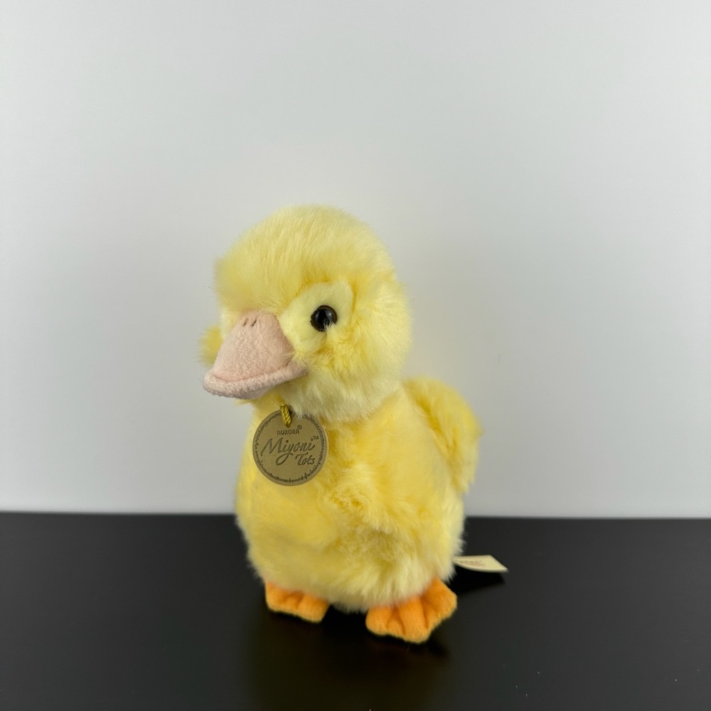 Aurora Miyoni Tots Duckling Duck Chick 7” Yellow Orange Plush Stuffed Animal